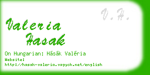valeria hasak business card